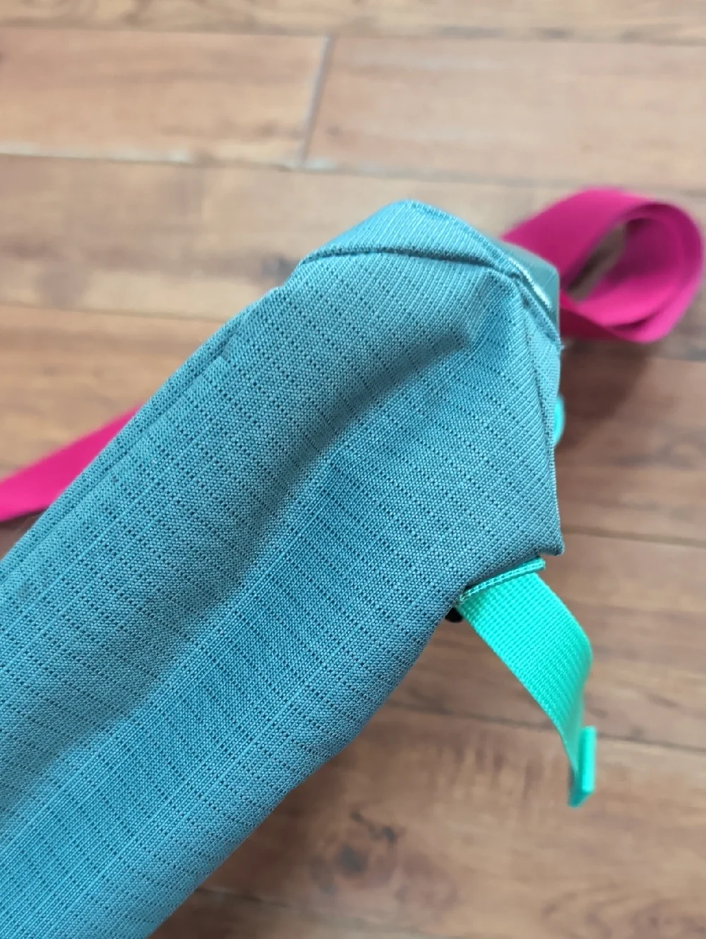 Patagonia Black Hole Mini 12L Teal Messenger Bag with Fuchsia Straps